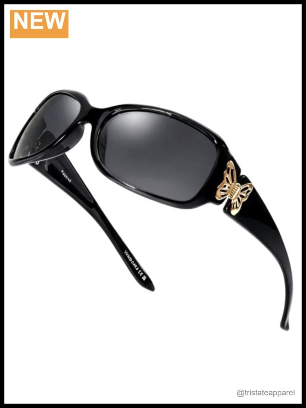 Polarized Butterfly Sunglasses UV400 Full Frame Wrap Around